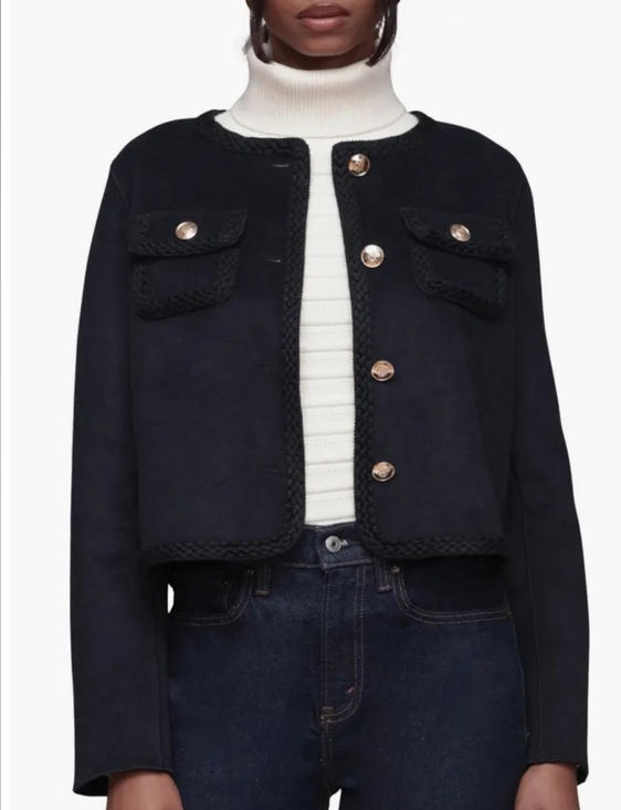 NWT XL BAGATELLE Chic Navy Women's Blazer with Gold Accents - Picture 17 of 17